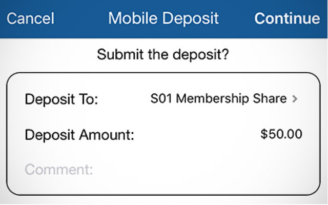 Making a mobile deposit step 4. 