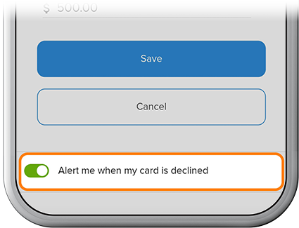 Create card alerts step 6