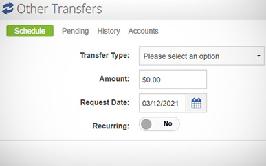 Making a Loan Payment From Another Institution SELCO Online Banking Step 2.