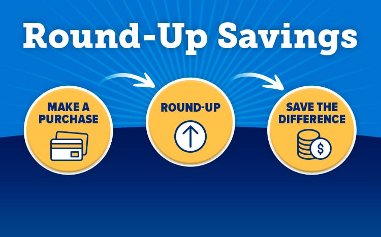 Round up savings steps. 