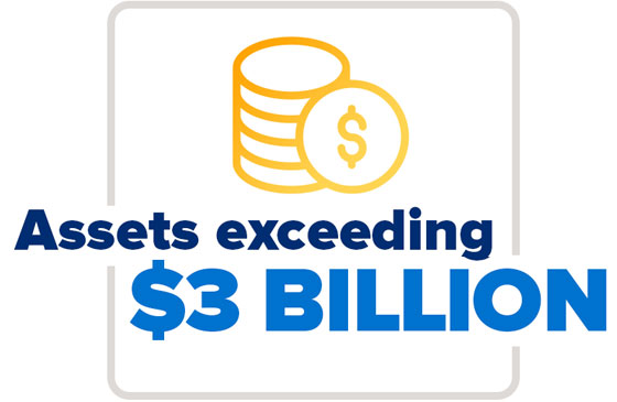 Assets exceeding $3 billion