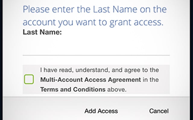 Setting up multi-account access step 5.